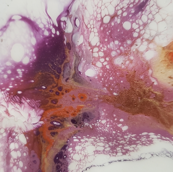 4.25" Original Acrylic Pour Coasters set of 4 - Picture 5 of 5